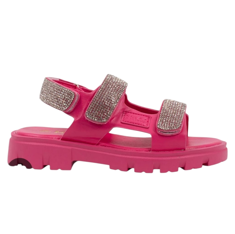 Mudd Girls Pink Eva Chunky Sandals Wirh Rhinestones - NIB